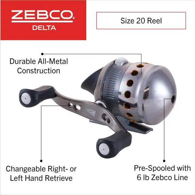 Alt view image 3 of 7 - Delta Spincast Reel and Fishing Rod Combo, Instant Anti-Reverse Clutch, Changeable Right- or Left-Hand Retrieve, Pre-Spooled with Fishing Line