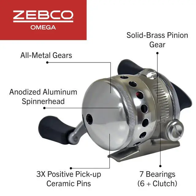 Alt view image 4 of 7 - Omega Spincast Fishing Reel, 7 Bearings (6 + Clutch), Instant Anti-Reverse with a Smooth Dial-Adjustable Drag, Powerful All-Metal Gears and Spare Spool