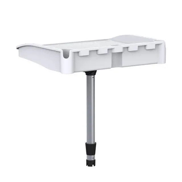 Alt view image 3 of 7 - Bait Cutting Board Table (18.25 by 14.75 Surface) with Two Rod Holders, Fish Cleaning Fillet Station for Boat with Mount Plier Storage and Knife Slot with Built-In Measuring Ruler (Small)