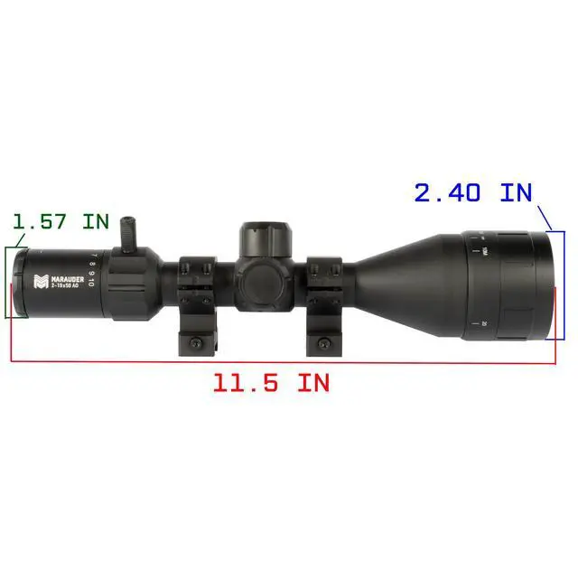 Alt view image 2 of 7 - Marauder 2-10x50 MPVO Rifle Scope with AO Adjustable Objective