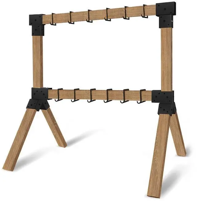 Main image of 2x4 Target Stand Brackets Set|Heavy Duty Y & T Connectors|12 Hanger Hooks | 0.2Thick Steel Frame (1.6" x 3.6" I.D) for AR500 Steel Targets, Outdoor Shooting Range & Archery Training
