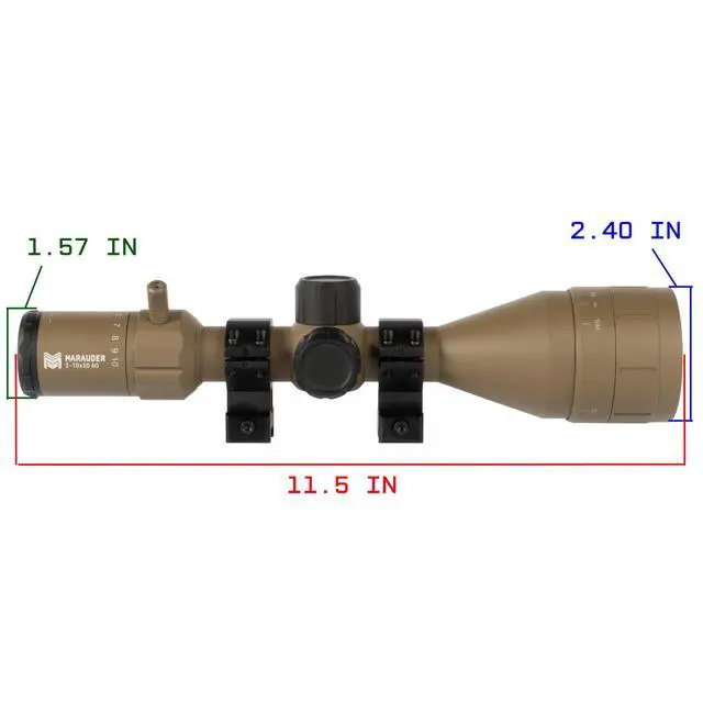 Alt view image 2 of 7 - Marauder 2-10x50 MPVO Rifle Scope with AO Adjustable Objective