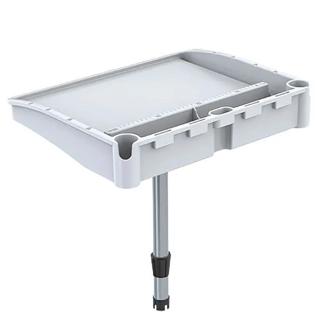 Alt view image 7 of 7 - Bait Cutting Board Table (18.25 by 14.75 Surface) with Two Rod Holders, Fish Cleaning Fillet Station for Boat with Mount Plier Storage and Knife Slot with Built-In Measuring Ruler (Small)