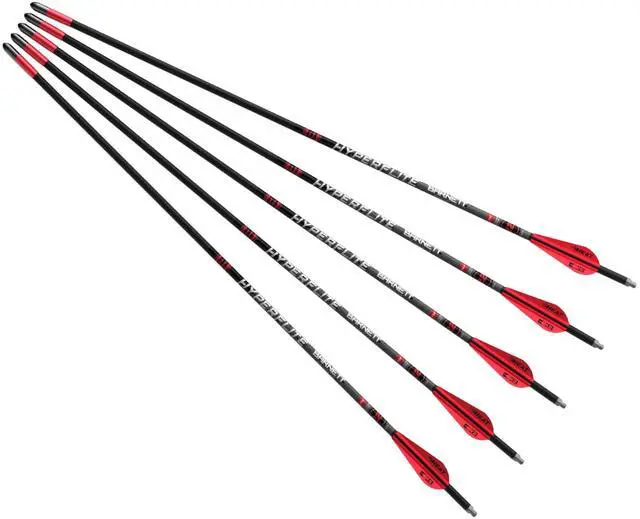 Main image of 22" Hyperflite Crossbow Arrows, Precision Hunting Bolts for Hyper Series Crossbows, with Red & White Heat Vanes, 5-Pack