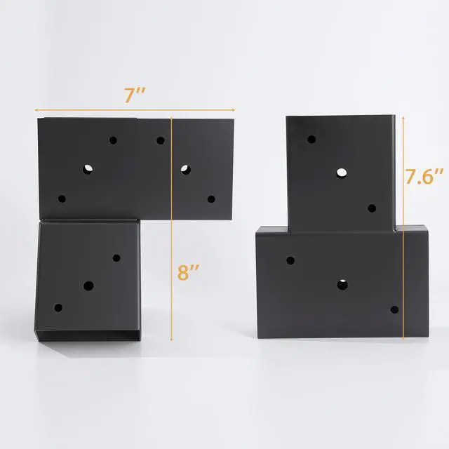 Alt view image 7 of 7 - 2x4 Target Stand Brackets Set|Heavy Duty Y & T Connectors|12 Hanger Hooks | 0.2Thick Steel Frame (1.6" x 3.6" I.D) for AR500 Steel Targets, Outdoor Shooting Range & Archery Training