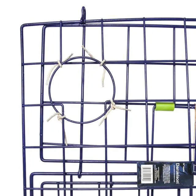 Alt view image 4 of 7 - 24" Fold-Up Pacific Coast Crab Trap | Vinyl-Coated Steel Wire, Foldable, Easy Storage & Transport | 4 Entrance Doors & 2 Escape Rings | Blue