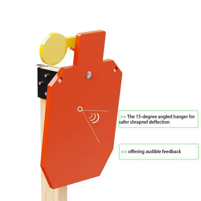 Alt view image 3 of 7 - AR500 Steel Shooting Target Set - 3/8" Thick Hostage Reactive Target with 3-in-1 Multi-Function Steel Target Stand for Shooting Practice