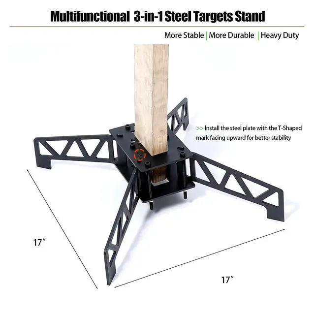 Alt view image 6 of 7 - AR500 Steel Shooting Target Set - 3/8" Thick Hostage Reactive Target with 3-in-1 Multi-Function Steel Target Stand for Shooting Practice