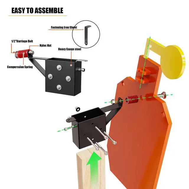 Alt view image 7 of 7 - AR500 Steel Shooting Target Set - 3/8" Thick Hostage Reactive Target with 3-in-1 Multi-Function Steel Target Stand for Shooting Practice