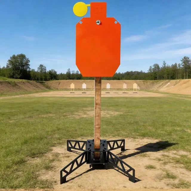 Alt view image 5 of 7 - AR500 Steel Shooting Target Set - 3/8" Thick Hostage Reactive Target with 3-in-1 Multi-Function Steel Target Stand for Shooting Practice