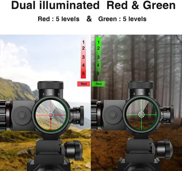 Alt view image 3 of 6 - 2.5-10x40 Red Green Illuminated Mil-dot Scope with Red/Green Laser Combo - Green Lens Color & Mounts