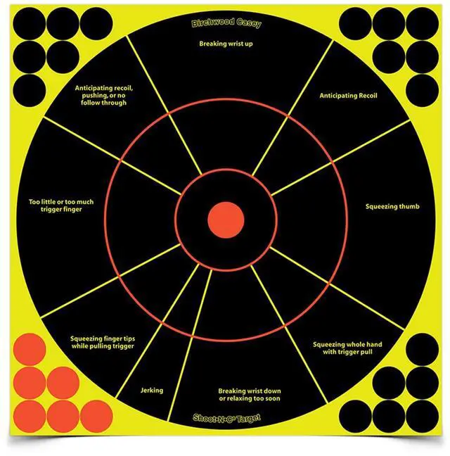 Main image of Self Adhesive Colored Bullseye Target Handgun Training Practice Targets with Pasters