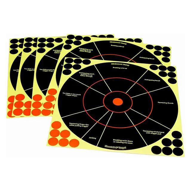 Alt view image 2 of 2 - Self Adhesive Colored Bullseye Target Handgun Training Practice Targets with Pasters
