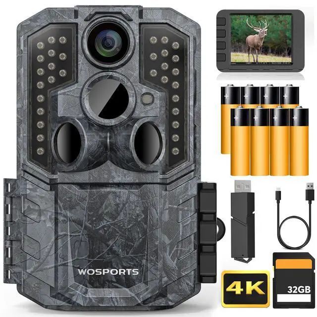 Main image of AI Trail Camera 48MP 4K Game Camera | 48MP 4K Auto Animal Classification No Glow Night Vision Deer Scouting Backyard Monitoring with Sound