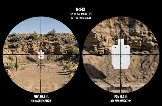 Alt view image 5 of 7 - Panzer 6-24x50 Rifle Scope with AO Adjustable Objective