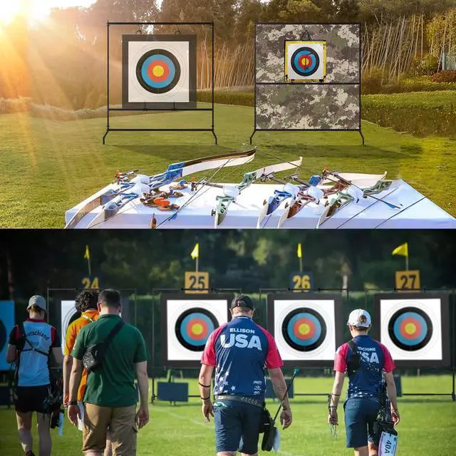 Alt view image 5 of 7 - Archery Target Stand for Bag Targets Block Cube Foam - Multi-Function- Large Range- Movable-Adjustable-Sturdy and Durable