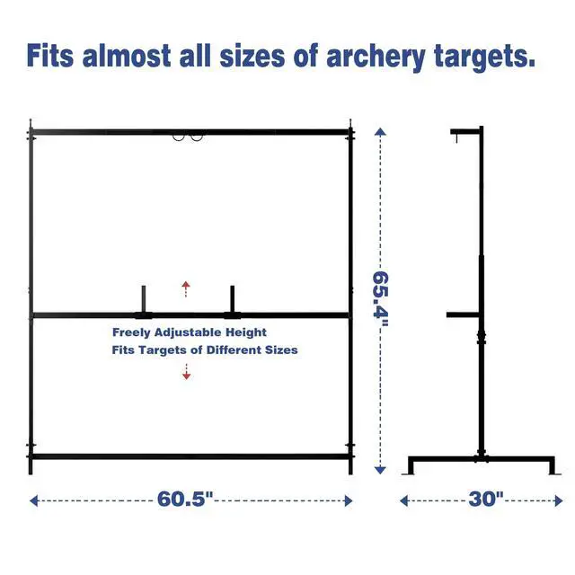 Alt view image 4 of 7 - Archery Target Stand for Bag Targets Block Cube Foam - Multi-Function- Large Range- Movable-Adjustable-Sturdy and Durable