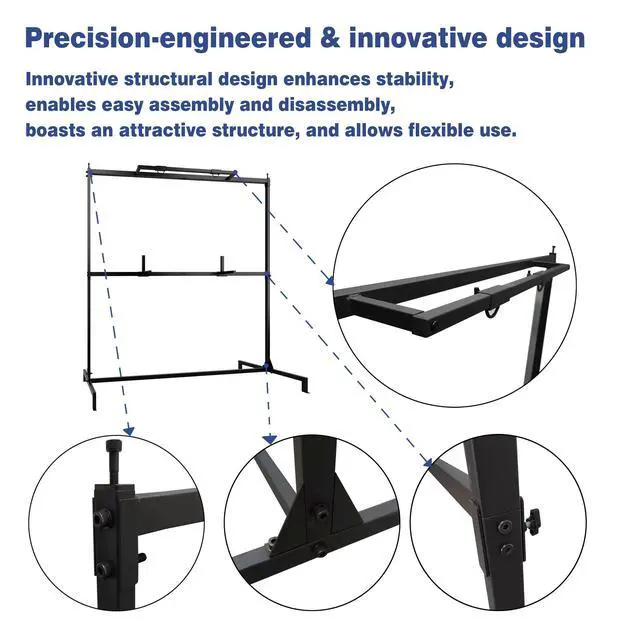 Alt view image 6 of 7 - Archery Target Stand for Bag Targets Block Cube Foam - Multi-Function- Large Range- Movable-Adjustable-Sturdy and Durable