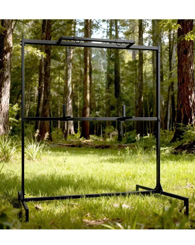 Alt view image 2 of 7 - Archery Target Stand for Bag Targets Block Cube Foam - Multi-Function- Large Range- Movable-Adjustable-Sturdy and Durable