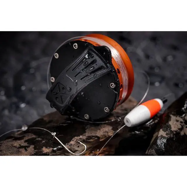 Alt view image 4 of 7 - xREEL Handline Survival Pocket Fishing Kit with Tackle Storage Compartment and Flexible TPE Finger Strap for Optimal Reel Control, Includes 6 Hooks, 6 Split Shot, and 2 Floats