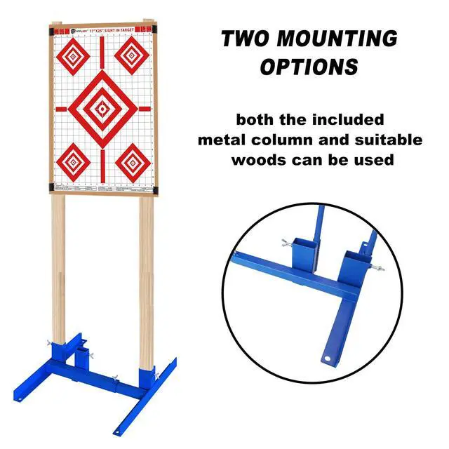 Alt view image 5 of 7 - Shooting Target Stand with 10pcs 17x25 Inch Sight in Paper Targets, Durable Paper Target Holder with Stable Adjustable Base for Cardboard Silhouette, H Shape, IPSC, IDPA Practice