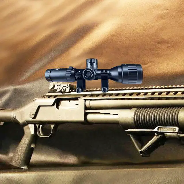 Alt view image 6 of 6 - 3-9x32 Tactical Rifle Scopes,Front AO (Parallax Adjustment) Red Green Illuminated, Mil-dot Reticle,Locking/Hold Zero Turrets, High Profile Mount Rings