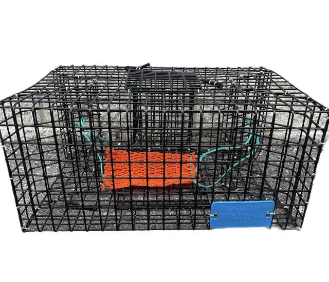 Alt view image 2 of 3 - JOYFISH Pinfish Trap with MESH CHUM Bag, black