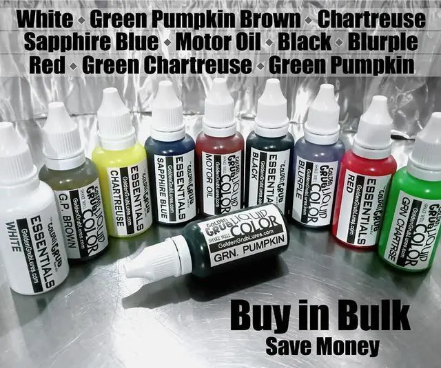 Alt view image 3 of 7 - 10 Pack of Colorants for Dying Plastisol (Soft Plastic Fishing Baits)