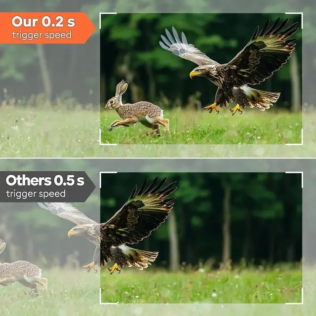 Alt view image 5 of 6 - Trail Camera WiFi - Solar Powered 4K 64MP Game Cameras with Night Vision Motion Activated Waterproof with 32GB SD Card, IP66 120° Detection Angle 0.2s Trigger 940nm No Glow (Emerald Green)