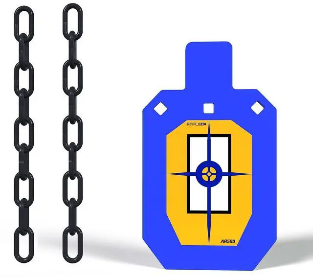 Main image of AR500 Steel Target for Shooting, 1/2 inch Thick Metal Target with Mounting Kit, High Caliber Gong Silhouette Metal Targets for Precision Shooting