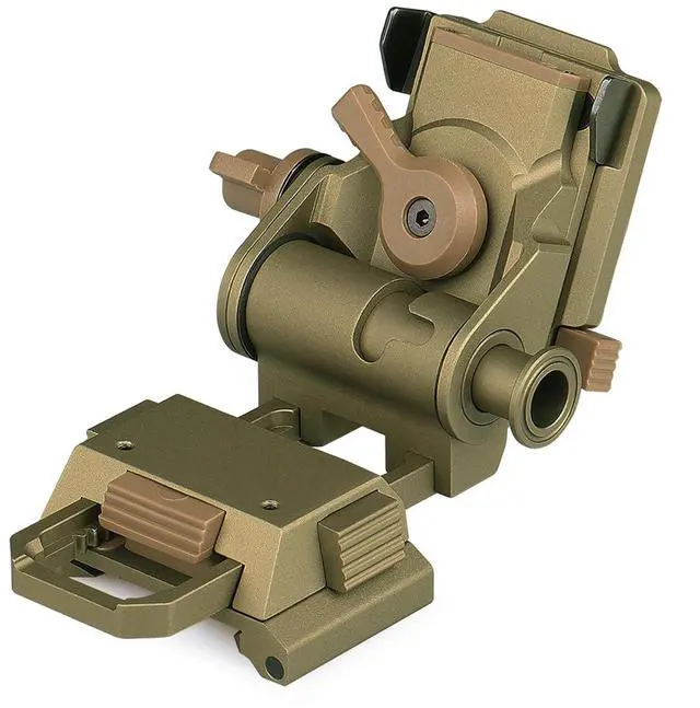 Main image of NVG Mount Night Vision Goggles Metal Helmet Mount for L4G24 PVS15/PVS18, Rhino Adjustable Metal Aluminum Helmet Adapter (Tan)