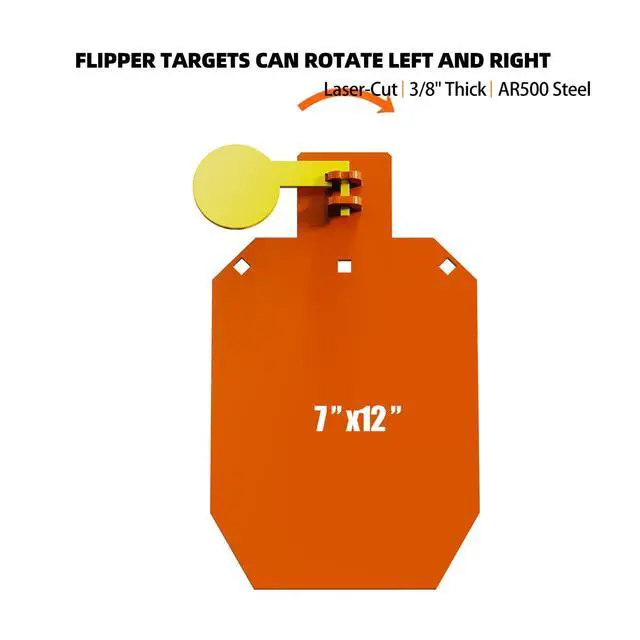 Alt view image 3 of 7 - AR500 Steel Shooting Target Set - 3/8" Thick Hostage Reactive Target with 3-in-1 Multi-Function Steel Target Stand for Shooting Practice