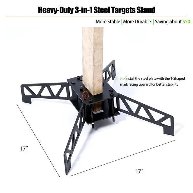 Alt view image 6 of 7 - AR500 Steel Shooting Target Set - 3/8" Thick Hostage Reactive Target with 3-in-1 Multi-Function Steel Target Stand for Shooting Practice