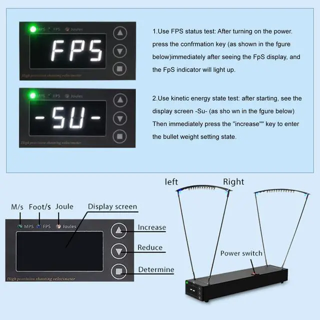 Alt view image 2 of 7 - High-Precision Shooting Speed Meter, Ballistic Slingshot Chronograph Bullet Bow Arrow Velocity Meter Measurement Tool with Tripod