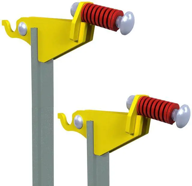 Main image of Made of AR500 Steel Gong Hook and RecoilSpring Combo, T Post Target Hanger for AR500 Targets, Torso Silhouette Targets Conversion Adapter for Outdooor Shooting Practice