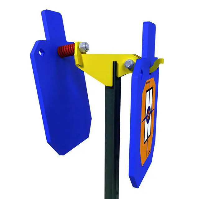Alt view image 5 of 6 - Made of AR500 Steel Gong Hook and RecoilSpring Combo, T Post Target Hanger for AR500 Targets, Torso Silhouette Targets Conversion Adapter for Outdooor Shooting Practice