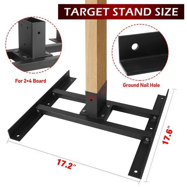 Alt view image 2 of 7 - 2x4 Shooting Target Stand for Outdoors, Carbon Steel Target Stand Kit