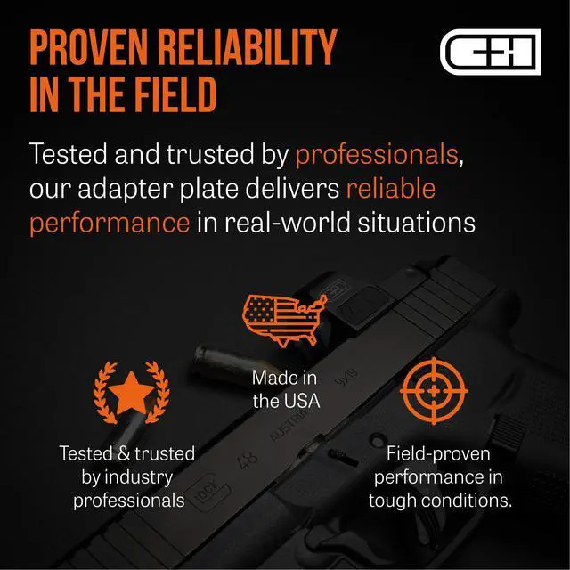 Alt view image 6 of 7 - Red Dot Mounting Plate Compatible with Walther PDP 1.0/2.0 | Compatible with Trijicon RMR/SRO | Holosun 407C/507C/507Comp/508T | Made in The USA
