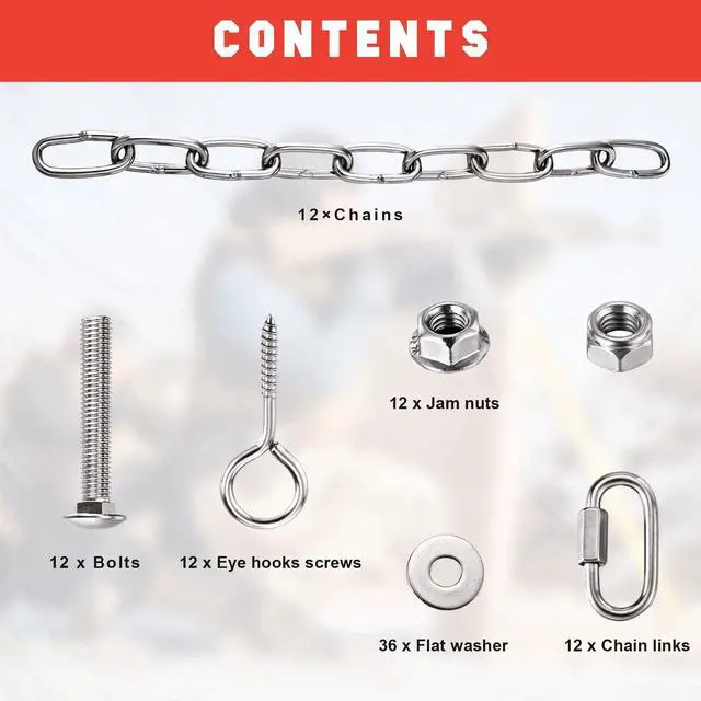 Alt view image 2 of 7 - Complete Hanging Target Gong Mounting Kit AR500 3/8" Steel Shooting Mounting Kit Steel Target Hanger