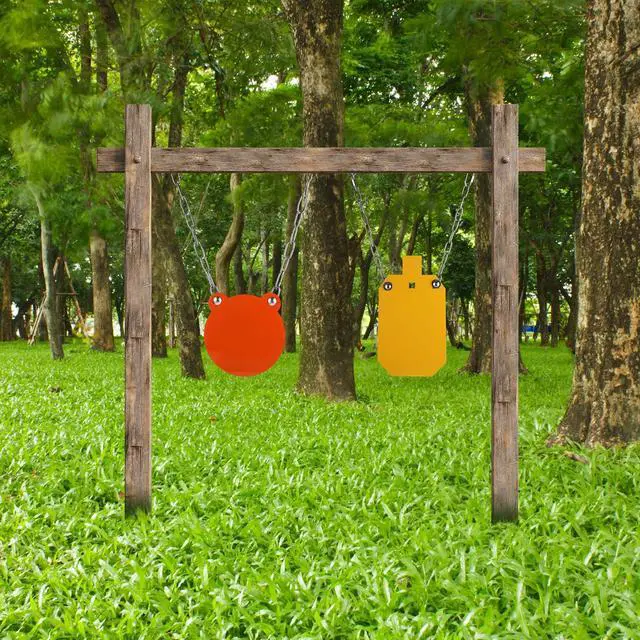 Alt view image 5 of 7 - Complete Hanging Target Gong Mounting Kit AR500 3/8" Steel Shooting Mounting Kit Steel Target Hanger