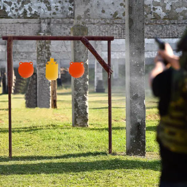 Alt view image 7 of 7 - Complete Hanging Target Gong Mounting Kit AR500 3/8" Steel Shooting Mounting Kit Steel Target Hanger