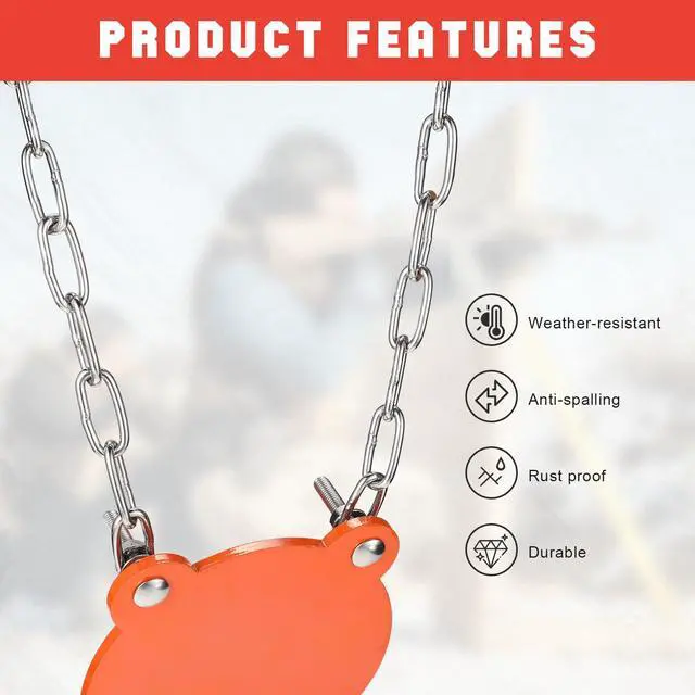 Alt view image 4 of 7 - Complete Hanging Target Gong Mounting Kit AR500 3/8" Steel Shooting Mounting Kit Steel Target Hanger