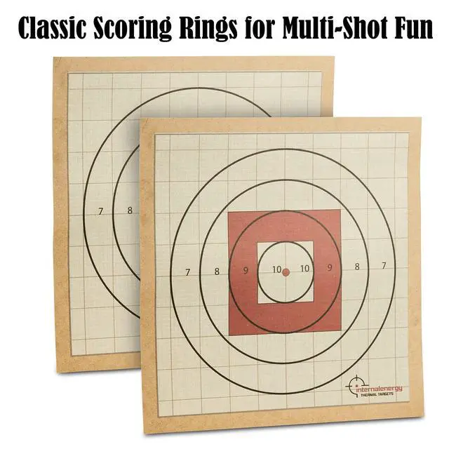 Alt view image 6 of 7 - Thermal Targets Extra-Bright Passive Zeroing Rifle Targets with Thermal Squares, Durable Outdoor Range Practice, No Tilting or Power Required