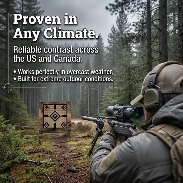 Alt view image 7 of 7 - Thermal Targets Extra-Bright Passive Zeroing Rifle Targets with Thermal Squares, Durable Outdoor Range Practice, No Tilting or Power Required