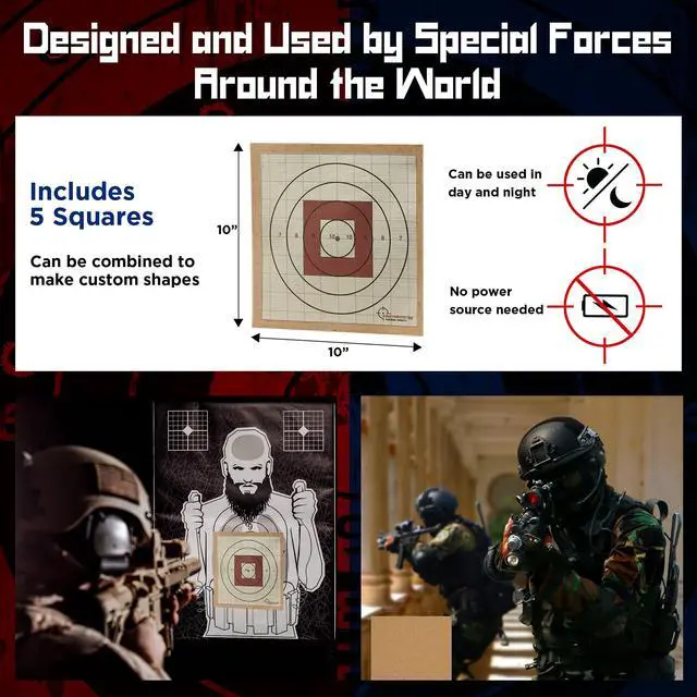 Alt view image 5 of 7 - Thermal Targets Extra-Bright Passive Zeroing Rifle Targets with Thermal Squares, Durable Outdoor Range Practice, No Tilting or Power Required