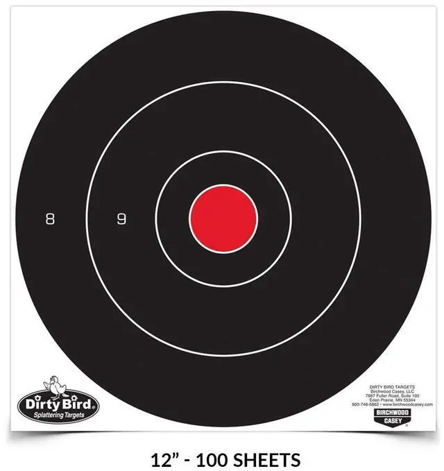 Main image of Dirty Bird 12" Bullseye Paper Shooting Targets