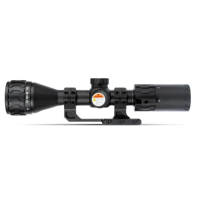 Alt view image 2 of 7 - Panzer 2-10x40 MPVO Rifle Scope with AO Adjustable Objective and Offset Scope Mount