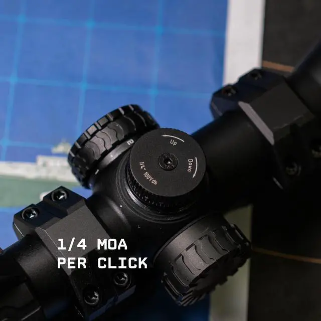 Alt view image 6 of 7 - Panzer 2-10x40 MPVO Rifle Scope with AO Adjustable Objective and Offset Scope Mount
