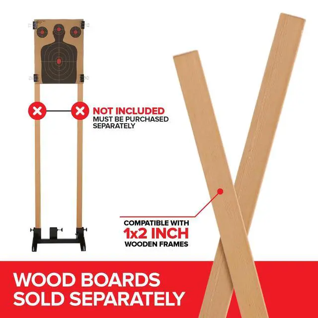 Alt view image 6 of 6 - Steel Target Stand Base for Paper Silhouette Shooting Targets, 8 - 24 Adjustable Width, USPSA/IPSC - IDPA Practice, Includes Cardboard Targets for Shooting
