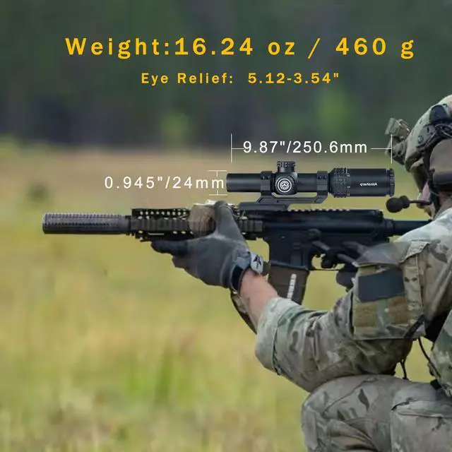 Alt view image 7 of 7 - Rifle Scope for Hunting and Shooting, 3-9x40/3-9x50/4-12x44/1-4x24 Standard Crosshair/Fiber Illuminated Reticle, SFP Riflescope Durable, Dust-Proof, Shockproof,Waterproof, Fogproof